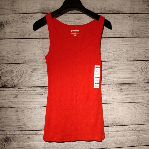 Old Navy Tops - Brand New orange ribbed tank large